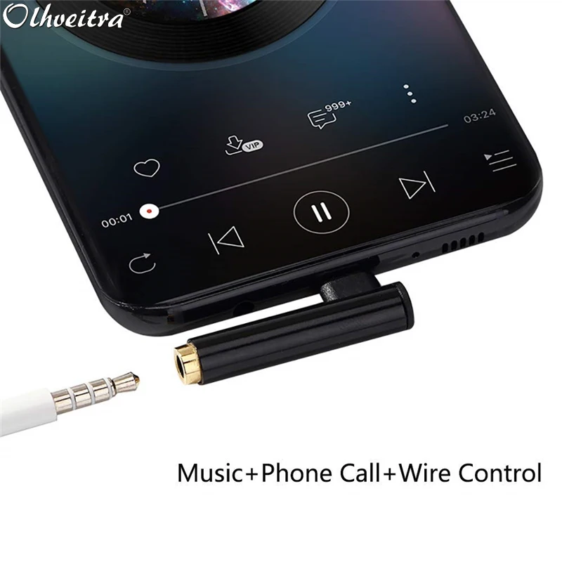 

Olhveitra 3.5mm Type C Mini Jack Adapter For Oneplus 7 Pro Huawei Samsung Type-C Headphone Audio Splitter Earphone USB C Adapter