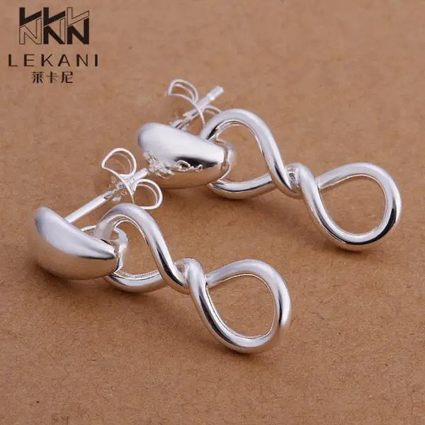Women New Fashion silver plated Jewelry geometric pattern trendy style cudic zirconia texture earring E307 | Украшения и