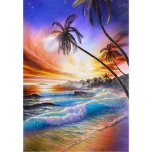 Peinture diamant paysage, dauphin, animaux, carré, enfant, femme, elfe, strass 19JUL19