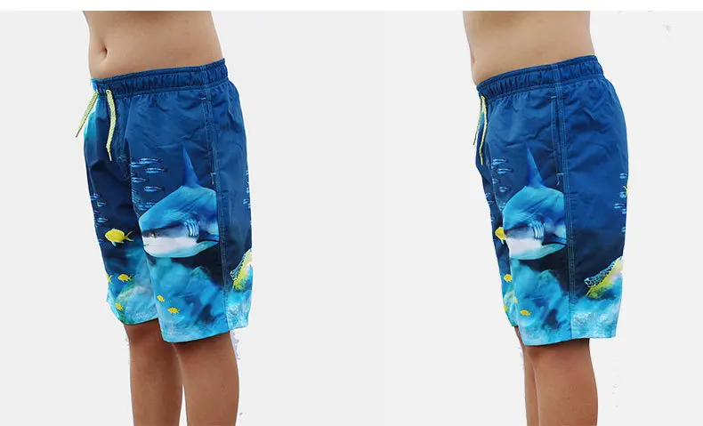 Impressão de Cintura Alta Shorts Soltos Praia Wear Maiô