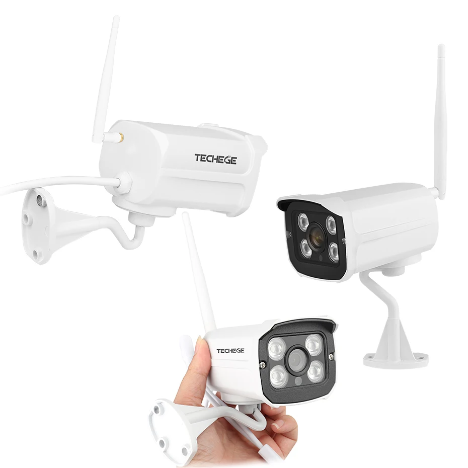 Techege Super HD 5MP IP Camera Wifi CCTV Audio Email Alert Outdoor Wireless Surveillance Onvif Video Security Camera TF Card