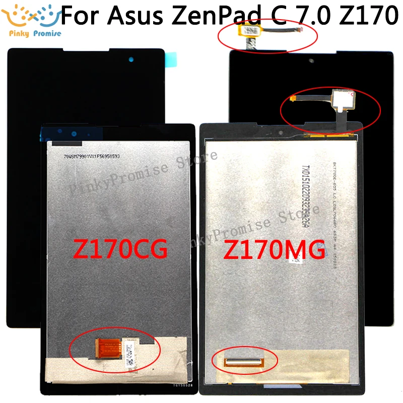 

For Asus ZenPad C 7.0 Z170 Z170CG Z170MG P01Y Full LCD Display Matrix Touch Screen Digitizer Sensor Z170CG Assembly with tools