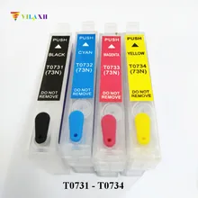 T0731 Refillable Ink Cartridge for Epson T0731N Stylus tx210 cx4900 tx410 C90 CX3900 CX3905 CX4905 CX5500 CX5600 CX5900 CX7310 T0731 Refillable Ink Cartridge for Epson T0731N Stylus tx210 cx4900 tx410 C90 CX3900 CX3905 CX4905 CX5500 CX5600 CX5900 CX7310
