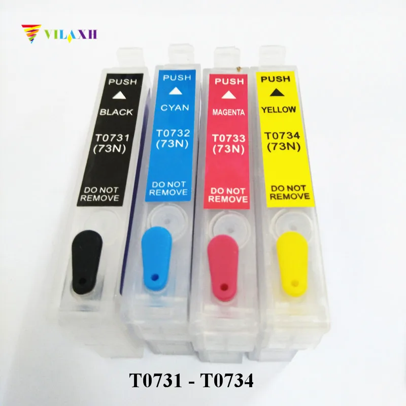 Vilaxh T0731 cartucho de tinta rellenable T0731N para Epson Stylus tx210  cx4900 tx410 C90 CX3900 CX3905 CX4905 CX5500 CX5600 CX5900|Cartuchos de  tinta| - AliExpress