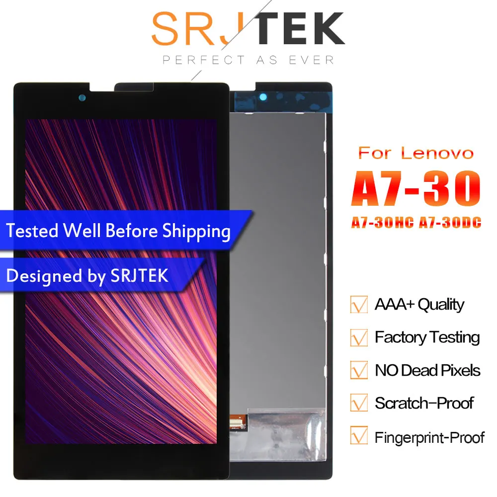SRJTEK 7" For Lenovo Tab 2 A7 30HC A7 30 A7 30DC LCD Display Screen