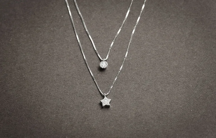 CHP40 women fine jewelry,delicate double necklace for graceful lady,chain length 45 cm pendant CHP40 women fine jewelry,delicate double necklace for graceful lady,chain length 45 cm pendant
