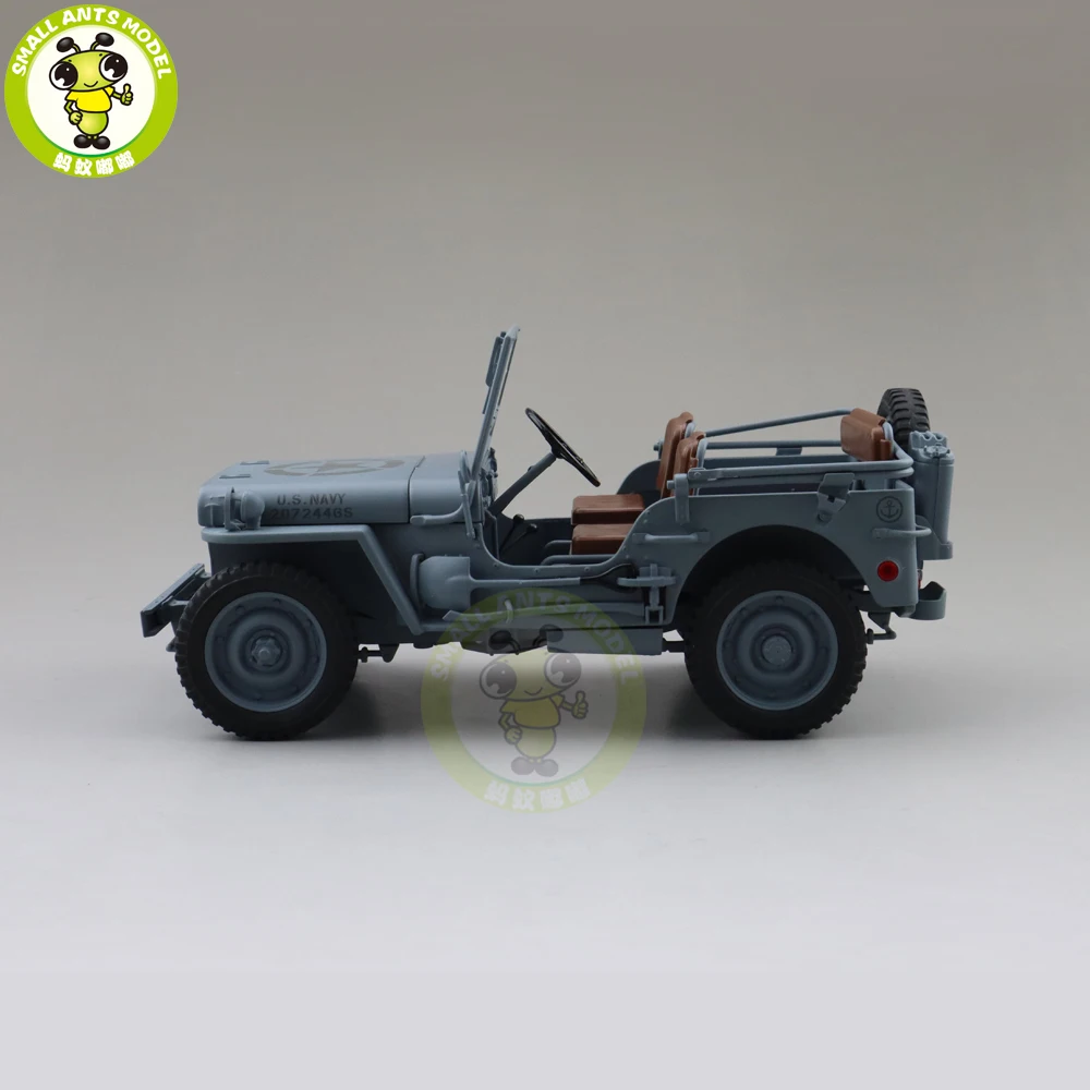 1/18 WELLY 1/4 тонн США Армейский Джип WILLYS Топ вниз литой автомобиль модель игрушки детские подарки для мальчиков девочек серый