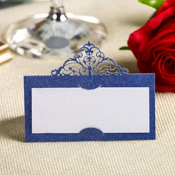 

120PCS Wholesale Laser Cut Place Name Card Wedding Decorative Party Table High Quality Paper Seat Cards Festival Accessories