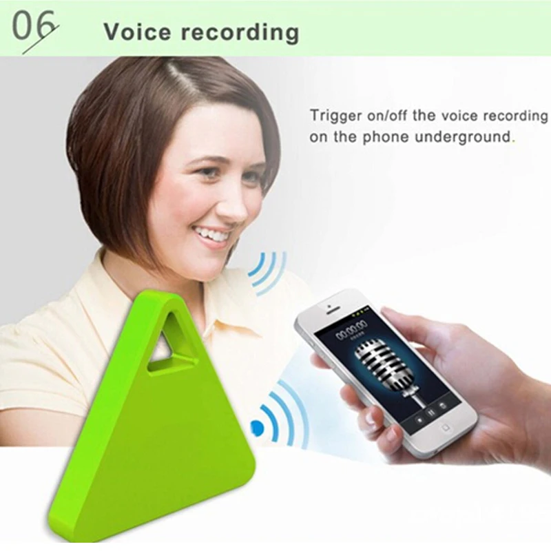 Mini Smart Bluetooth 4.0 GPS Tracker Anti-Loss Wireless GPS Mobile Tracker Locator Alarm Low Power Triangle Key Tracking Display