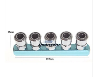 

free shipping Pneumatic 5 Way Air Hose Quick Coupler Socket Connector Pipe Fitting