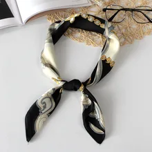 Женский платок, Дамский платок, для девушек, шейный платок, повязка на голову, цветочный узор, карманный квадратный платок MGG011