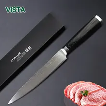 Damascus Knives 8″ Carving Knife Japanese Damascus VG10 Stainless Steel Knives Kitchen Knife Ultra Sharp Micarta Handle