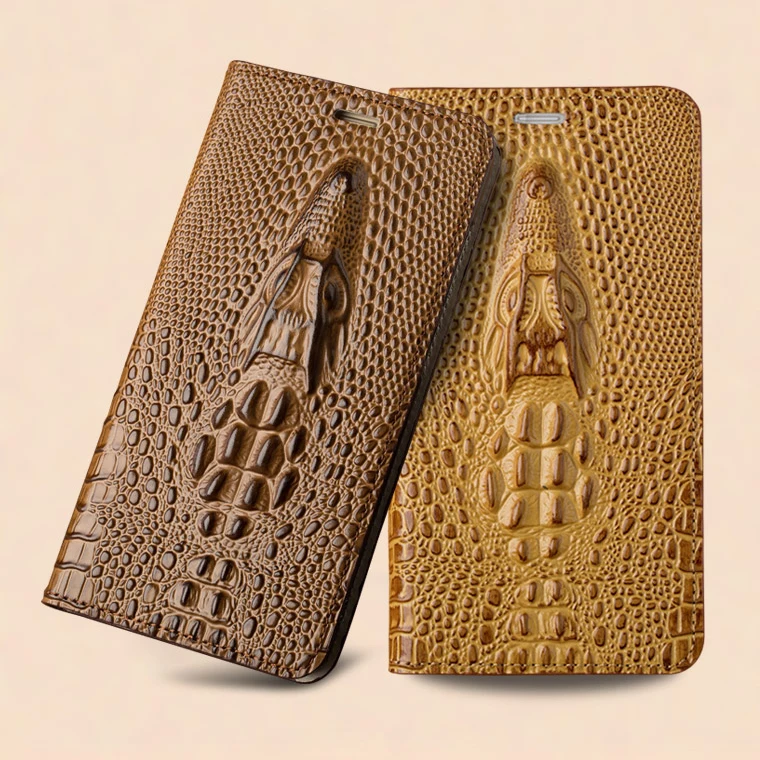 

Cover For Samsung Galaxy Note 5 N9200 High Quality Top Genuine Leather Flip Luxury Case 3D Crocodile Grain Phone Bag + Free Gift