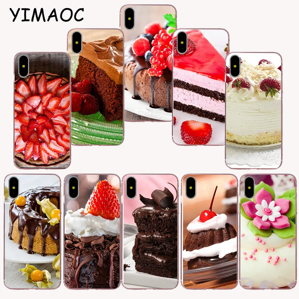 

YIMAOC 148z delicious Cake Soft TPU Silicone Case for iPhone X r s Xr Xs Max 8 7 6S 6 Plus 5 5s SE