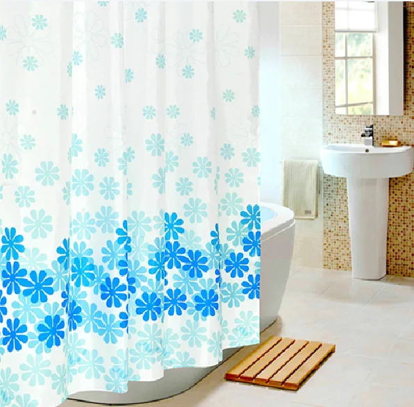 

European white orchid Peach Thick waterproof Polyester fabric Shower curtains buckle eye with high quality assurance [ Special]