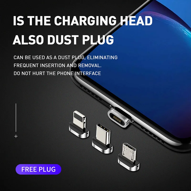 Магнитный кабель Micro USB Baseus для iPhone Samsung зарядный Type C адаптер зарядного устройства
