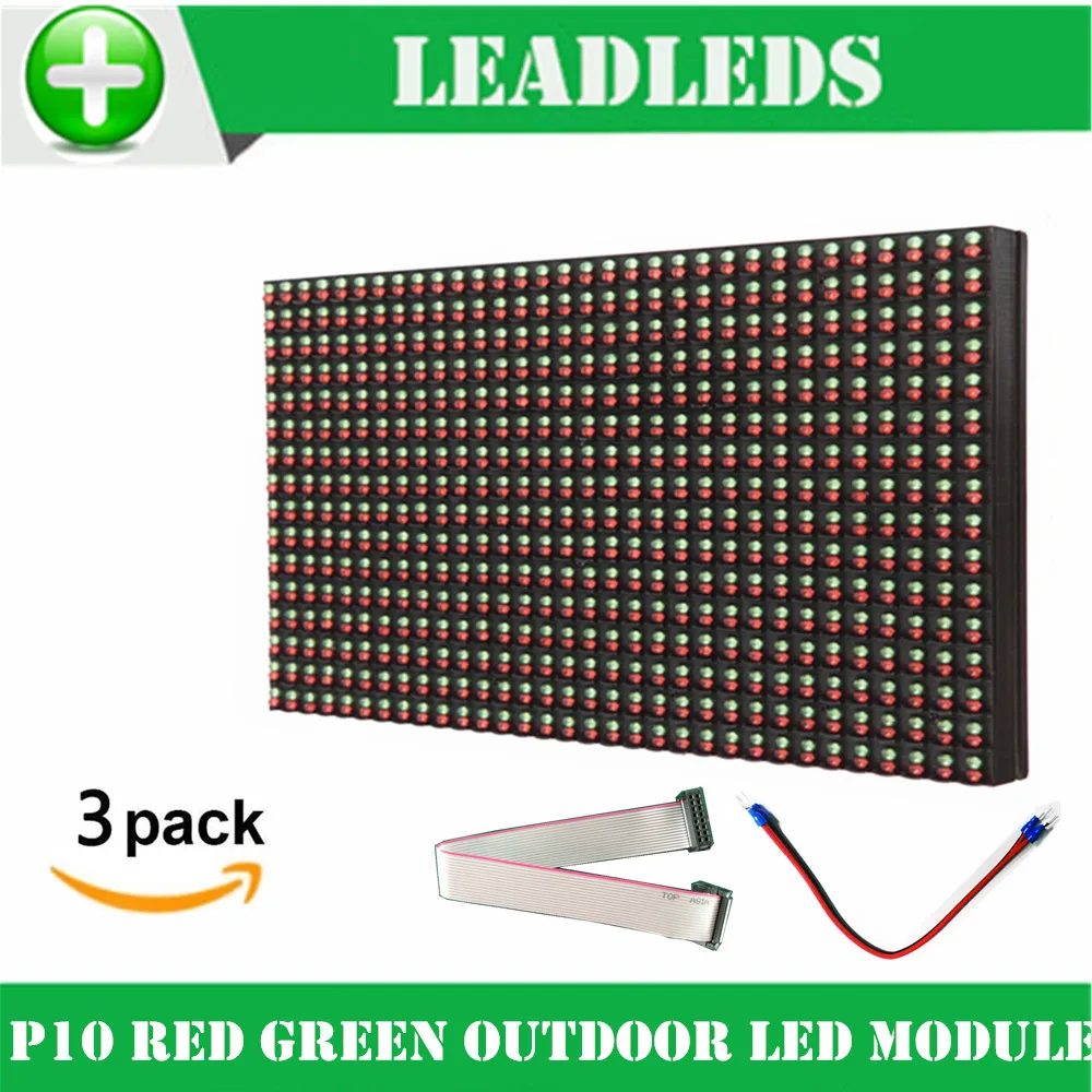 

(3pieces/lot) p10 led display module 32*16 pixel DIP outdoor RED+GREEN dual color led panel led sign board led screen billboard