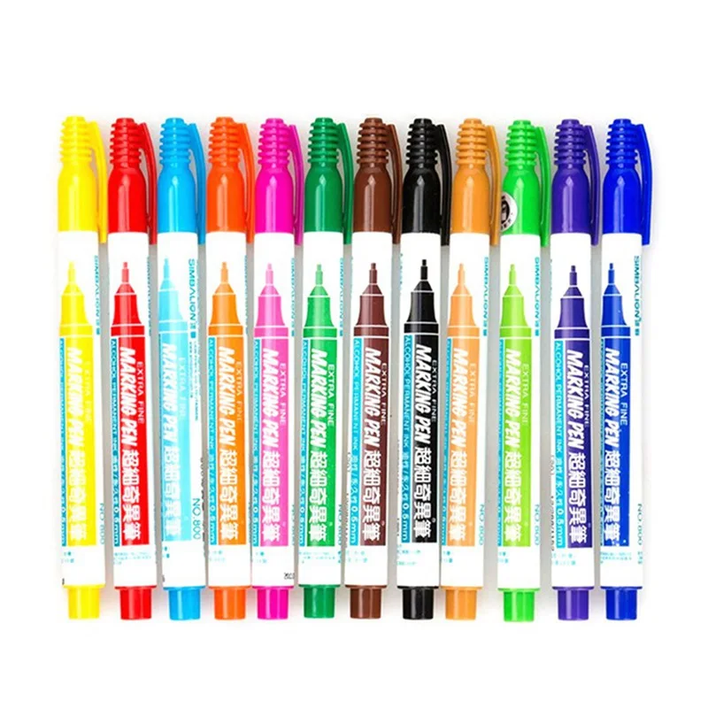 

Fineliner Color Pen 0.5mm Colored Fine Line Drawing Pen, Porous Fine Point Markers Perfect for Coloring Book and Art projects