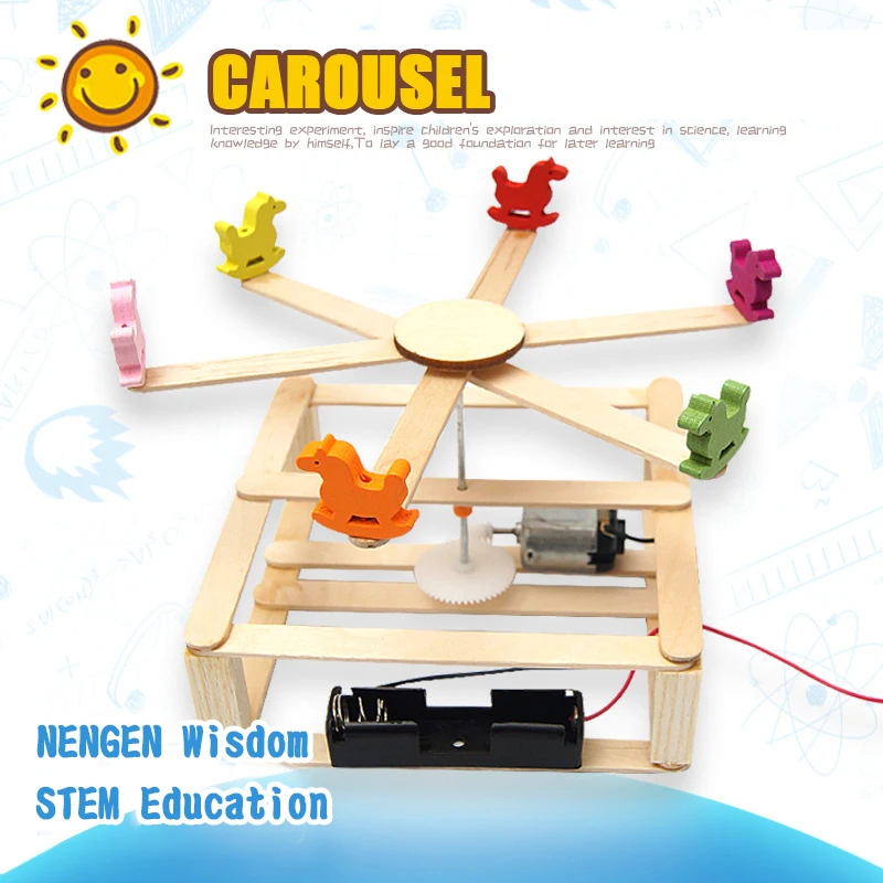 

STEM Technology School Science Toy DIY Tank Model Children Educational Science Toys Kit Learning Education Toys for Children