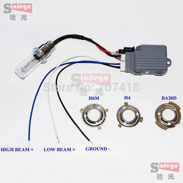 Motorcycle H6m Xenon Headlight H4 Motorcycle Headlight Xenon Ba20d