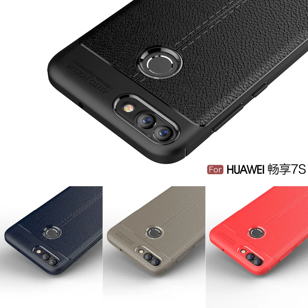 

Huawei P Smart Case Cover Fundas P Smart TPU Silicone Bumper Anti-Shock Soft Carbon Fiber Phone Cases Cover For Huawei P Smart