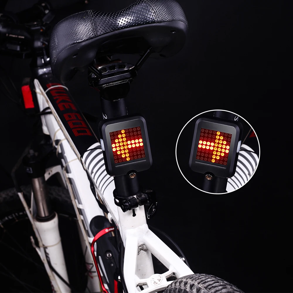 

INBIKE Bicycle Light Automatic Dirction Indicator Taillight USB Charging Mountain Bike Safety Warning Light bisiklet aksesuar