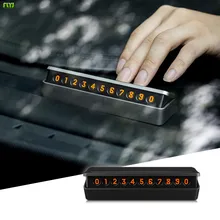 FLYJ adesivo Auto Numero di Telefono Numero di Targa Nascosto Accessori Car styling Parcheggio Auto Cassetto Carta Mobile Auto Interruttore Temporaneo