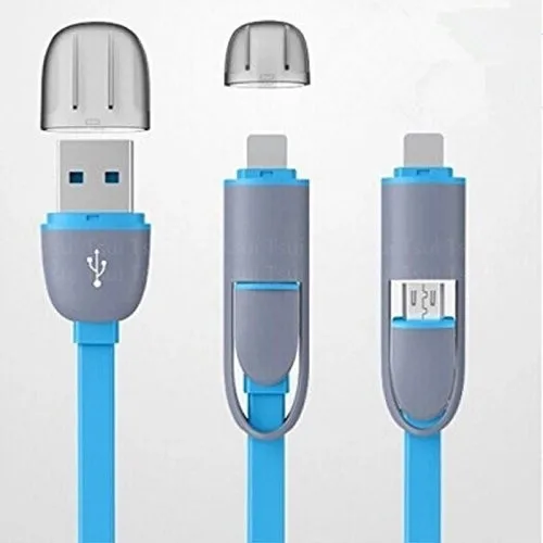 High quality Micro usb 8pin USB 2 in 1 Sync Data Charger Cable for iPhone 5s