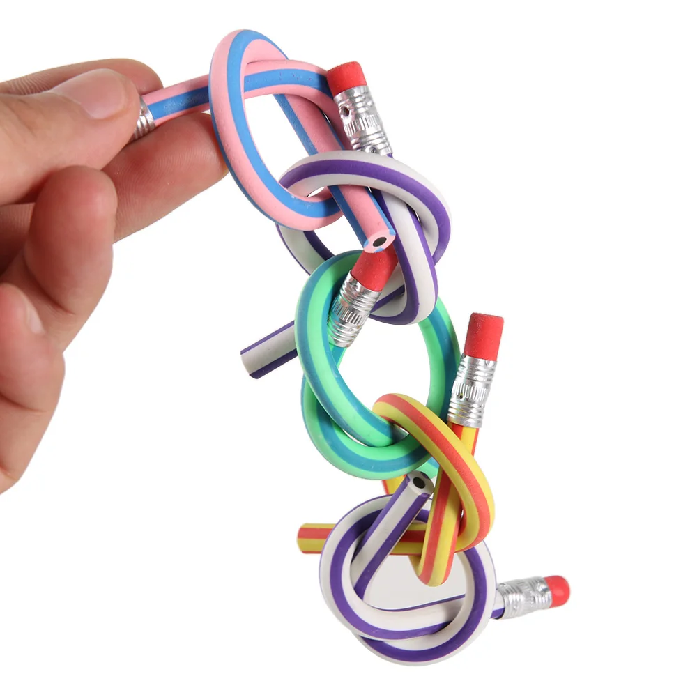 

5PCS/lot Creative Colorful Flexible Soft Pencil Magic Bending Art Writing Pencil Set School Stationery Office Supplies for Kids