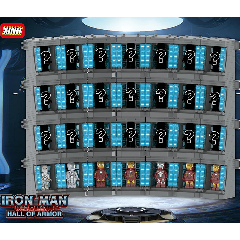 

20Pcs/Lot Legoed Iron Man Hall of Armor Super Heroes Figures Collection Kit Building Blocks Children Gift Toys XH1252
