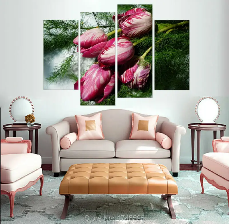 Tulips Colorful Flower Greenery-3