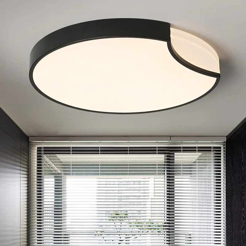 

Modern Minimalism high brightness LED Ceiling Lights White and Black round art Ceiling Lamp Fixtures For Bedroom Living Room