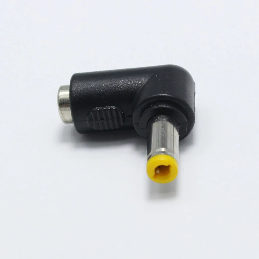 Connectors 1pcs 5.5x2.5 mm Female to 5.5x2.5 mm Male DC Power Plug 90 Degrees L Type Connector Adapter Laptop Cable Length: Other