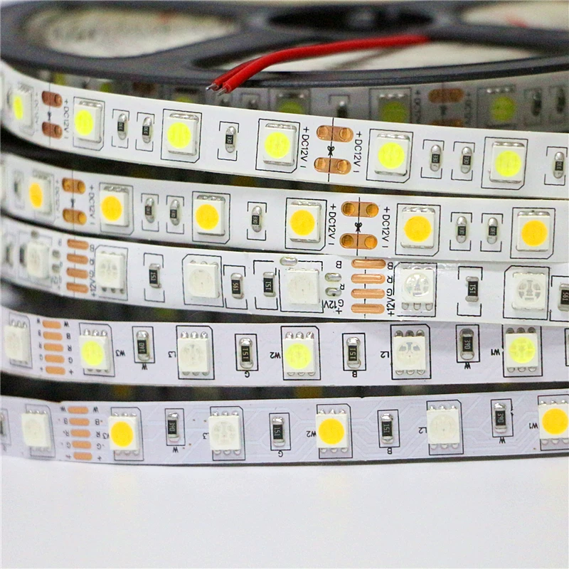 SMD 5050 белый теплый RGB RGBW RGBWW светодиодный светильник 12 В 5 м 60 светодиодов/м 300