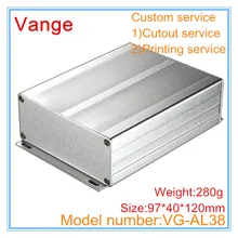 4 шт./лот, промышленный алюминиевый чехол 6063-T5, алюминиевая распределительная коробка 97*40*120 мм для оборудования усилителя