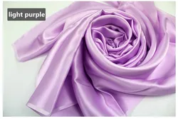 Luxurious Pure Mulberry Silk Fabric, Multicolor, 114cm Width, Plain Dyed - 1.5 meter (Light purple)