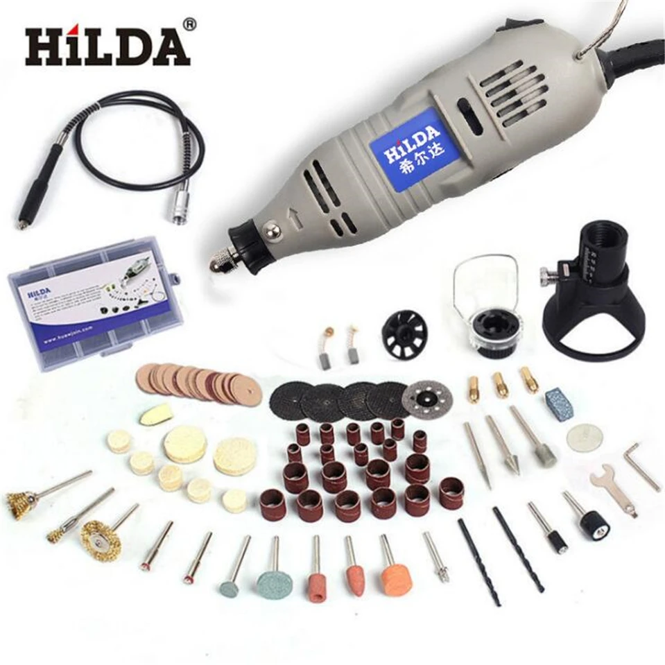 HILDA 150 Вт мини-электрическая дрель для Dremel с 6 позициями с переменной скоростью Dremel стильные вращающиеся Инструменты Мини шлифовальные электроинструменты