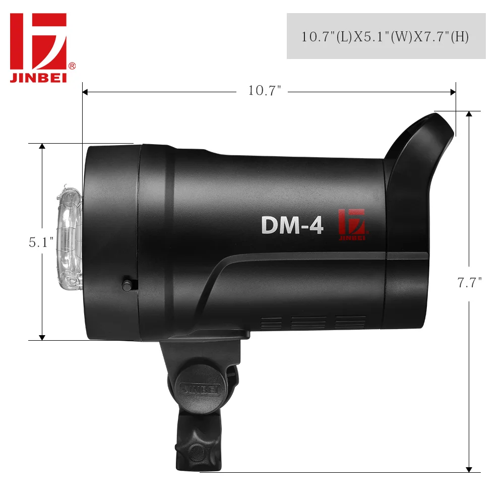 JINBEI DM-4 400Ws Портативный Студийный комплект вспышки с V6 триггером студийное освещение GN66 встроенный беспроводной крепление Bowens