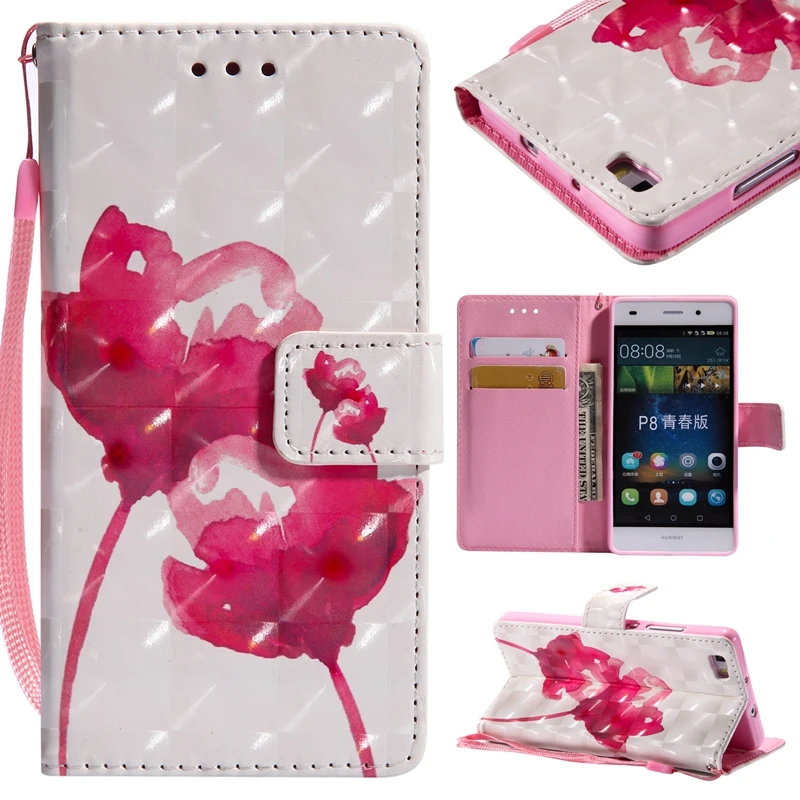 

sFor Etui Huawei P8 lite Case Flip Leather Wallet Card Slot Phone Cases For Coque Huawei P8 lite Cover
