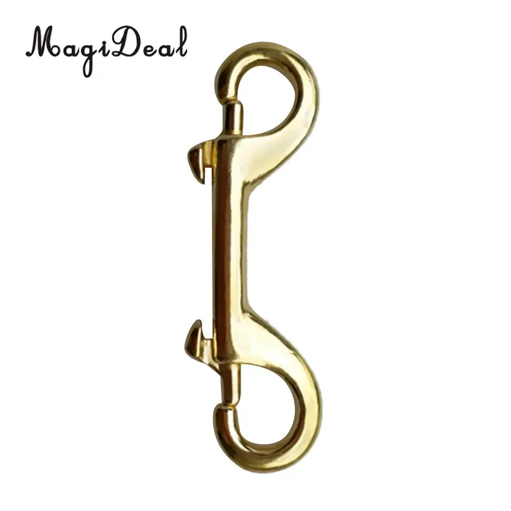 MagiDeal Scuba Diving Diver Brass Double Ended Bolt Snap Spring Loaded Clip Buckle for SCUBA Snorkeling Free Diving Kayak