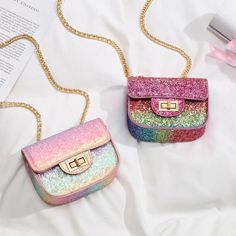 Women Mini Purses and Handbags Glitter Sequins Kids Girls Small Wallet