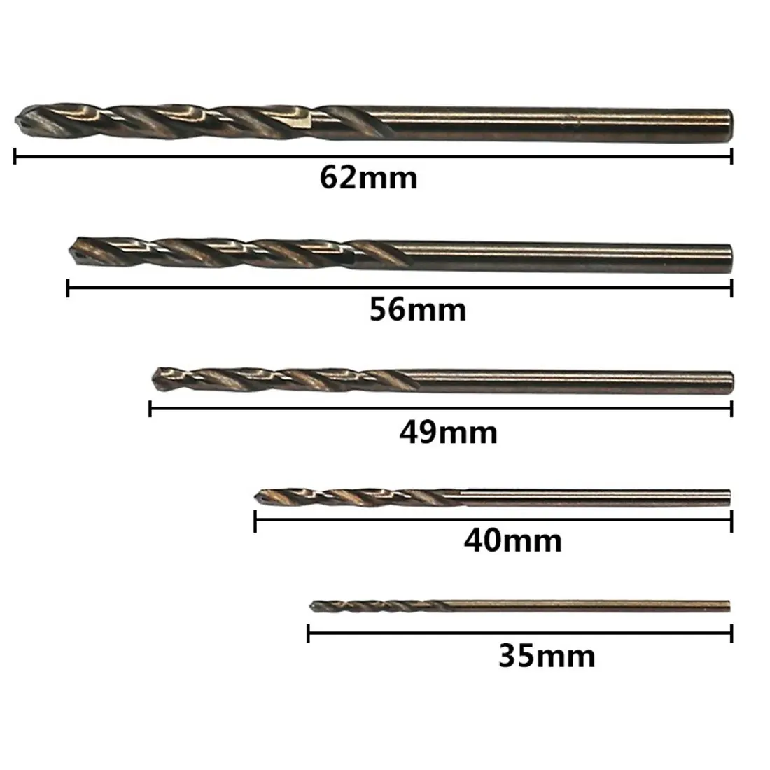 

10Pcs 1mm/ 1.5mm/2.0mm/2.5mm/3.0mm Mini High Speed White Steel Twist HSS Drill Bit Set For Dremel Rotary Tool