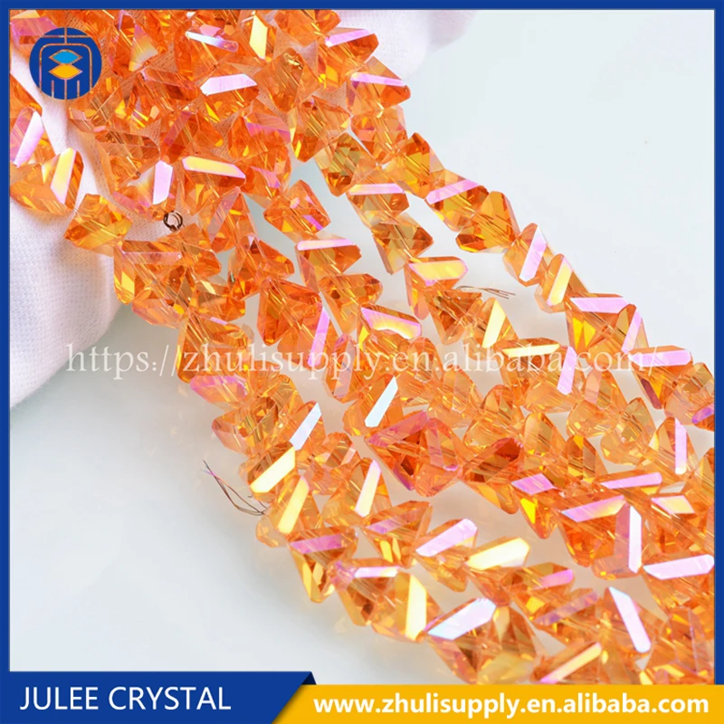 Фабрика бусин JuleeCrystal 4/6/8/10 мм оптовая продажа треугольные стеклянные бусины для