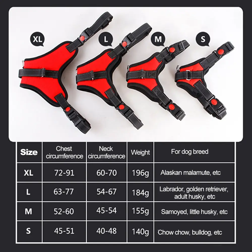 Поводок для собак, жилет для больших средних собак, регулируемый Светоотражающий Поводок для собак XL, товары для домашних животных, ошейник для собак, аксессуары