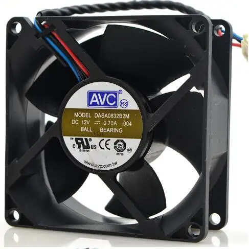 

AVC 8032 0.70A 8CM DASA0832B2M 12V 3 wire double ball large air flow cooling fan