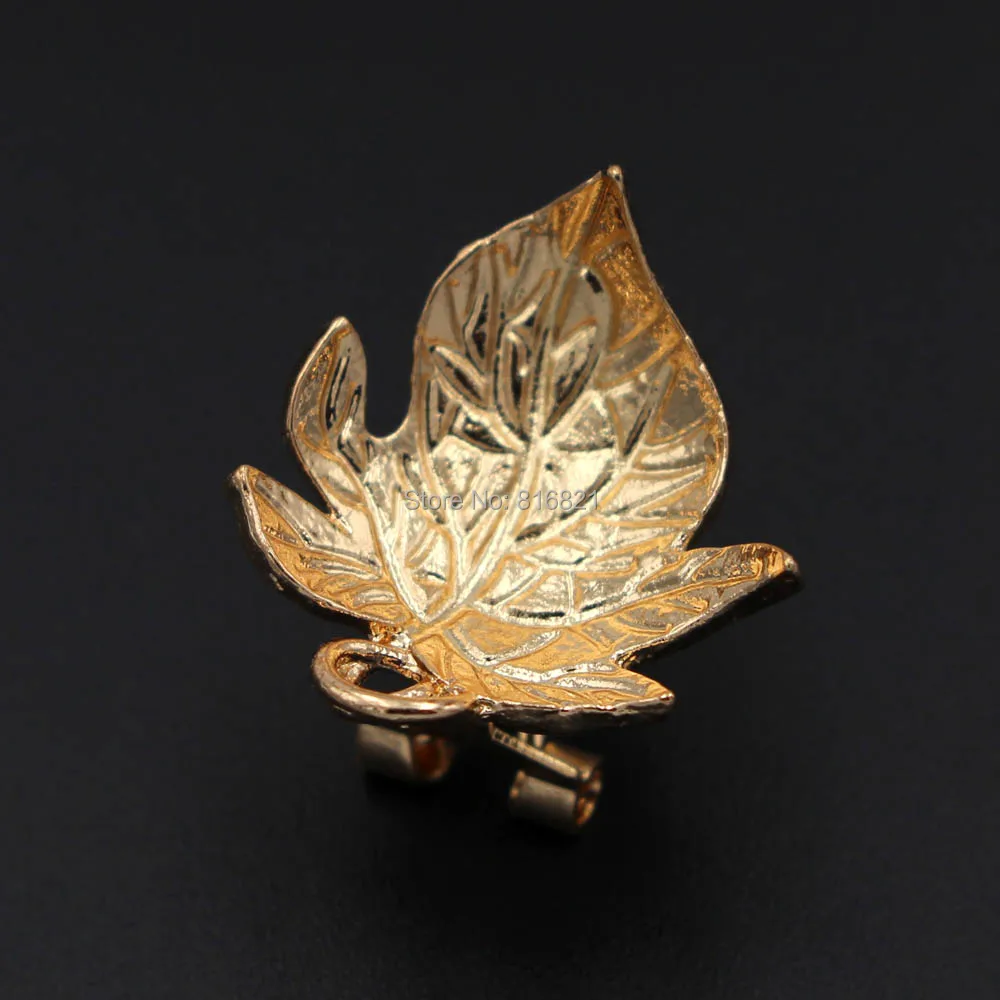 

Earrings Post with Loop Hanger Maple Leaf Base DIY Metal Nigerian African Wedding Clip Stud Earrings Jewelry Findings 20x22mm