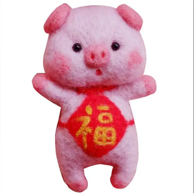 God of wealth lucky pig safe и car wool набор для рукоделия шерстяная войлочная игла украшение