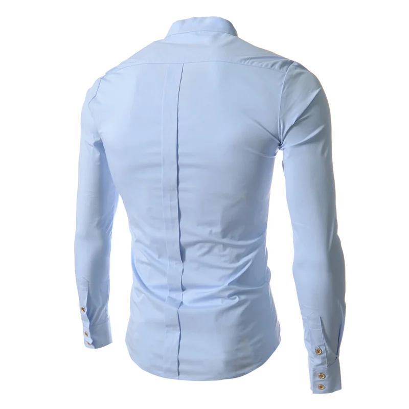 Хит, модная мужская однобортная рубашка с длинным рукавом, camisa social masculina chemise homme, вечерние рубашки, мужская рубашка