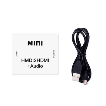 

1080P Mini HDMI to HDMI with Audio Converter HDMI2HDMI HD extractor Adapter switcher For PC Laptop HDTV Projector Audio Splitter