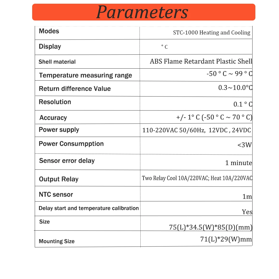 Регулятор температуры светодиодный цифровой STC-1000 12 В 24 в 110-220 В терморегулятор и управление кулером